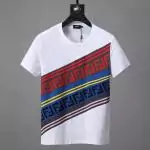 fendi  crewneck t-shirt new season two line ff white